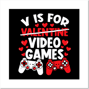 V For Videos Game, Mom-my Funny Valentines Day Family Feb 14 Posters and Art